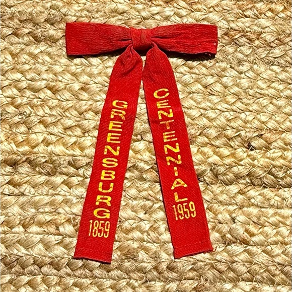 Red Centennial Ribbon bow tie - Picture 1 of 2